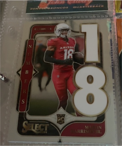 2024 Panini Select Select Numbers #18 Marvin Harrison Jr. — front