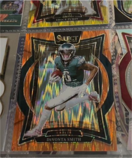 2024 Select Football #51 DeVonta Smith Orange Shock Prizm — front