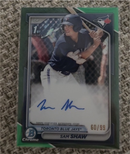 2024 Bowman Chrome #60/99 Sam Shaw — front