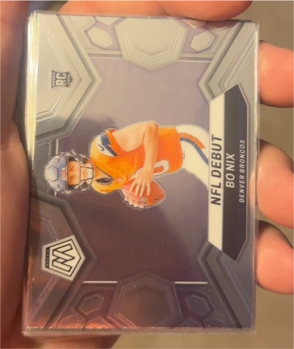2024 Panini Mosaic #271 Bo Nix NFL Debut Rookie Card — front