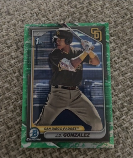 2024 Bowman Chrome #BCP-111 J.D. Gonzalez — front