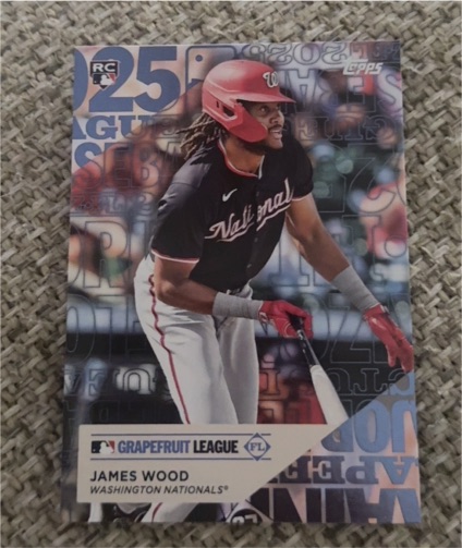 2025 Topps Series 1 Training Grounds #TG-18 James Wood — front
