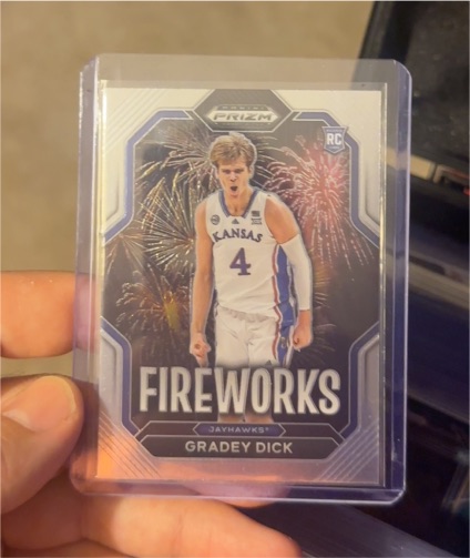 2023-24 Panini Prizm Draft Picks #7 Gradey Dick Fireworks — front