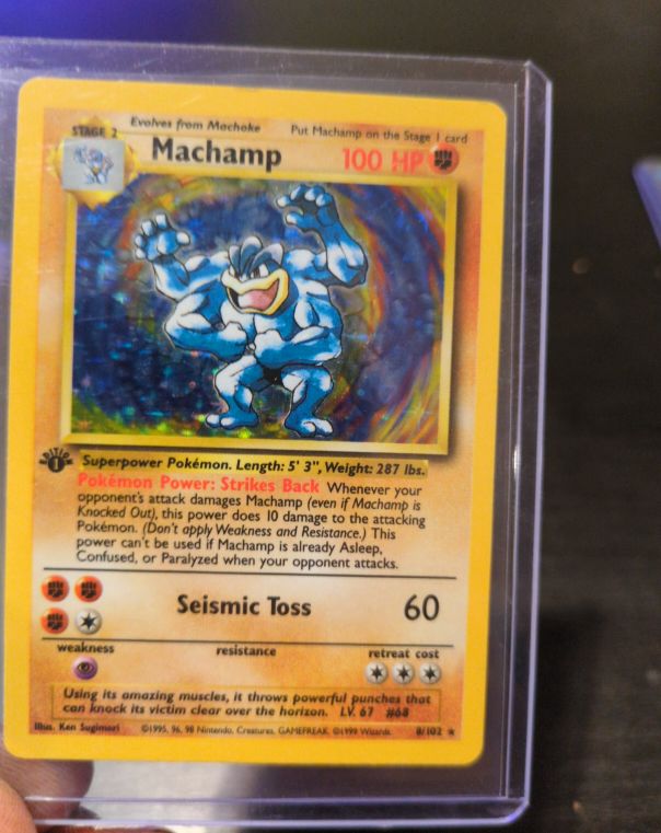 1999 Pokémon Base Set #8 Machamp — front