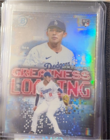 2025 Bowman #GL-23 Roki Sasaki Greatness Loading — front