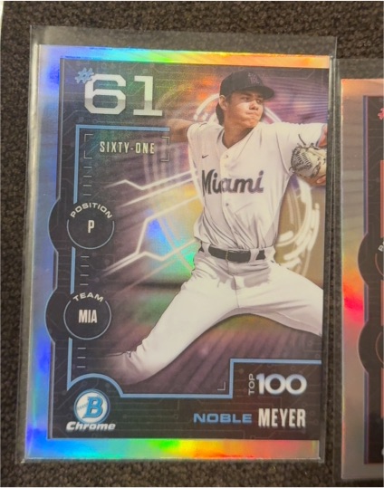 2025 Bowman Chrome Top 100 #BTP-61 Noble Meyer — front