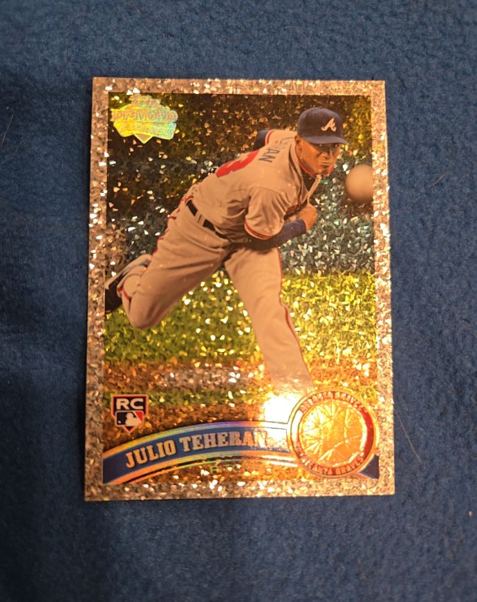 2011 Topps Update Cognac Diamond Anniversary #US152 Julio Teheran Rookie — front