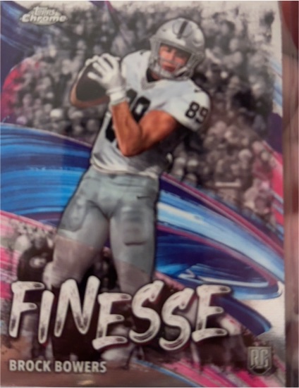 2024 Topps Chrome Finesse #F-8 Brock Bowers — front