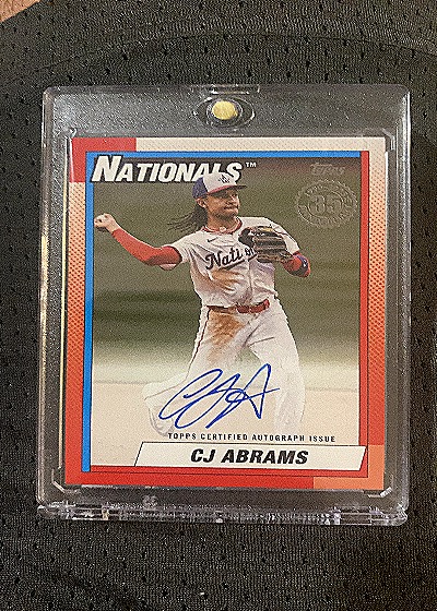 2025 Topps Series 1 1990 Topps Baseball Autographs CJ Abrams #90A-CA — front