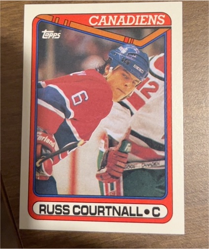 1990-91 Topps #124 Russ Courtnall — front