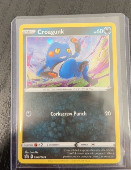 2022 Pokémon SWSH Black Star Promo #SWSH245 Croagunk — front