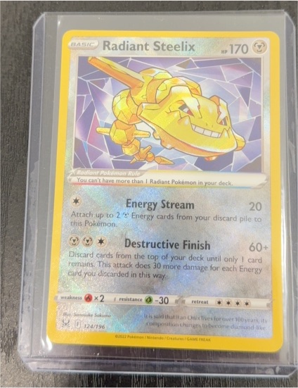 2022 Pokémon SWSH Lost Origin #124 Radiant Steelix — front