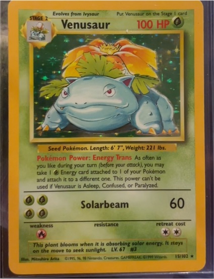 1999 Pokémon #15 Venusaur — front