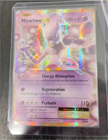 2016 Pokémon XY Evolutions #52 Mewtwo EX — front