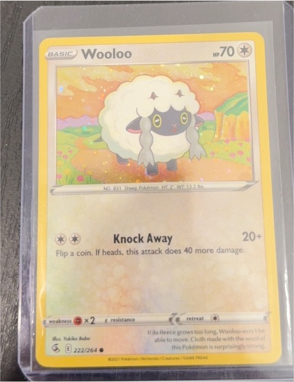 2021 Pokemon Fusion Strike #222 Wooloo — front