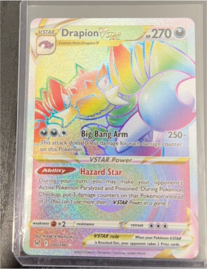 2022 Pokémon Sword & Shield Lost Origin #200 Drapion VSTAR — front