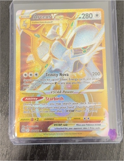 2022 Pokemon TCG Brilliant Stars #184 Arceus VSTAR — front