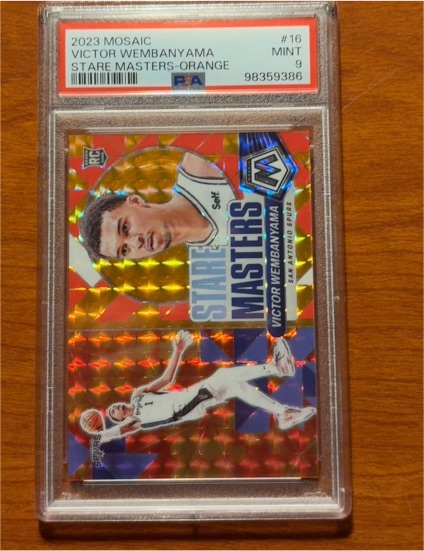 2023 Panini Mosaic #16 Victor Wembanyama Stare Masters-Orange — front