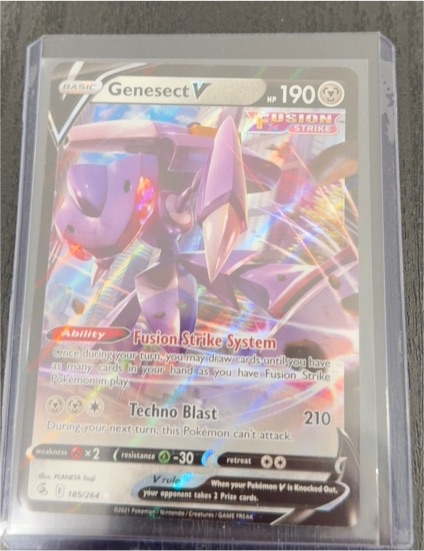 2021 Pokémon TCG Fusion Strike #185 Genesect V — front