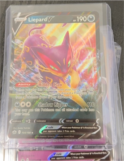 2021 Pokémon Chilling Reign #104 Liepard V — front