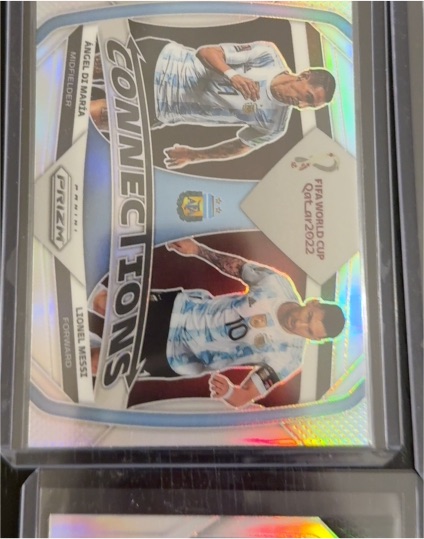 2022 Panini Prizm World Cup Connections #1 Angel Di Maria/Lionel Messi — front
