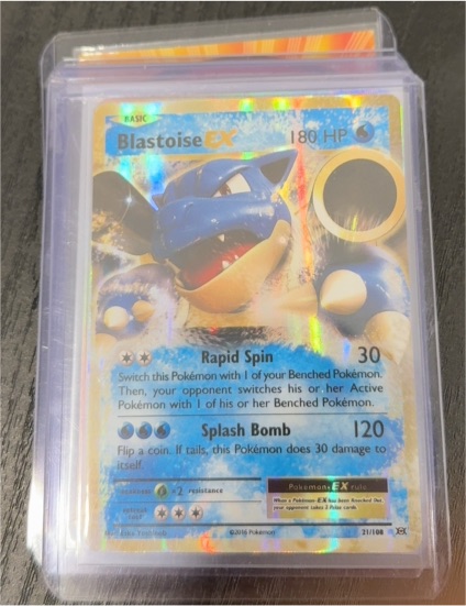 2016 Pokémon XY Evolutions #21 Blastoise EX — front