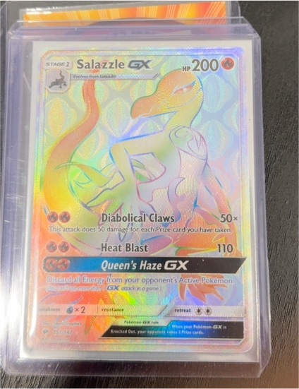 2017 Pokemon Burning Shadows #151/147 Salazzle GX — front