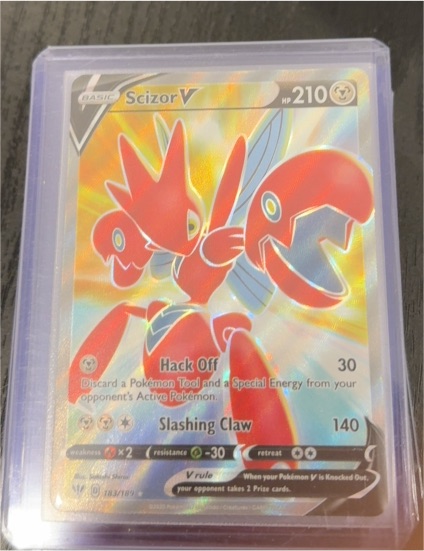 2020 Pokémon TCG Darkness Ablaze #183 Scizor V — front