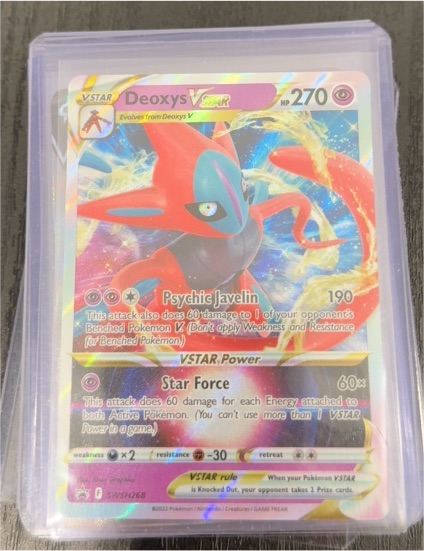 2022 Pokémon SWSH Black Star Promo #SWSH268 Deoxys VSTAR — front