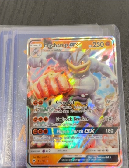 2017 Pokemon TCG Burning Shadows #64 Machamp GX — front