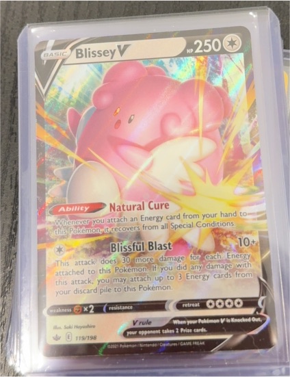 2021 Pokémon Sword & Shield Chilling Reign #119 Blissey V — front