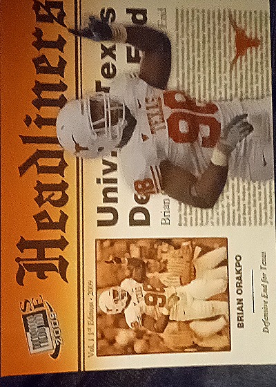 2010 Press Pass Headliners #HL-8 Brian Orakpo — front