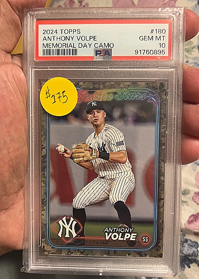 2024 Topps #180 Anthony Volpe Memorial Day Camo — front