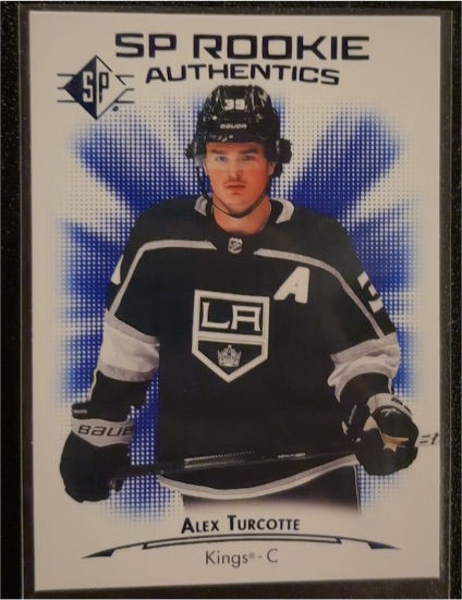 2021-22 Upper Deck SP Rookie Authentics Blue #137 Alex Turcotte — front