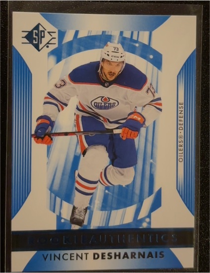 2023-24 Upper Deck SP Authentic Blue Rookie #120 Vincent Desharnais — front