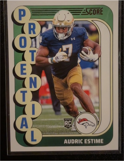 2024 Panini Score #6 Audric Estime Protential Rookie — front