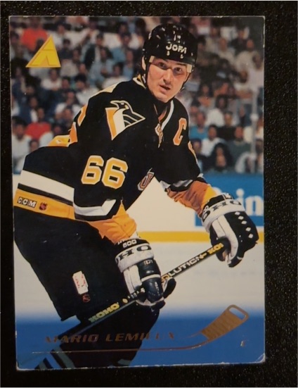 1995-96 Pinnacle #192 Mario Lemieux — front