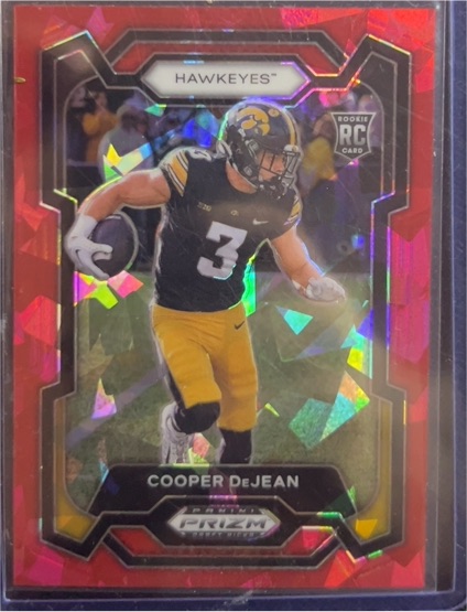 2024 Panini Prizm Draft Picks #113 Cooper DeJean Red Ice Rookie — front