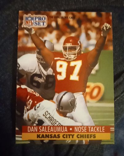 1991 Pro Set #536 Dan Saleaumua — front
