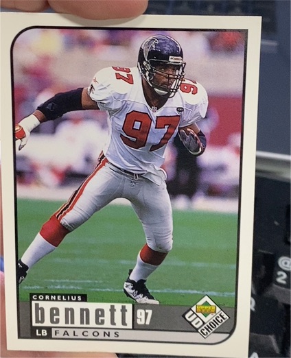 1997 Upper Deck #97 Cornelius Bennett — front