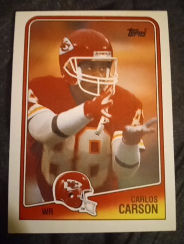 1988 Topps #366 Carlos Carson Kansas City Chiefs — front
