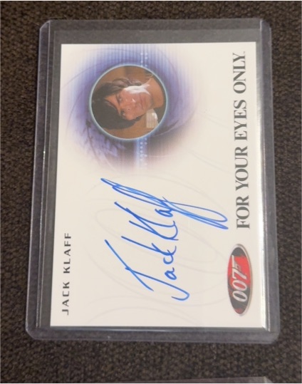 2004 Rittenhouse James Bond #A72 Jack Klaff — front