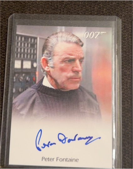 2012 James Bond 50th Anniversary Series 2 Autograph # Peter Fontaine — front