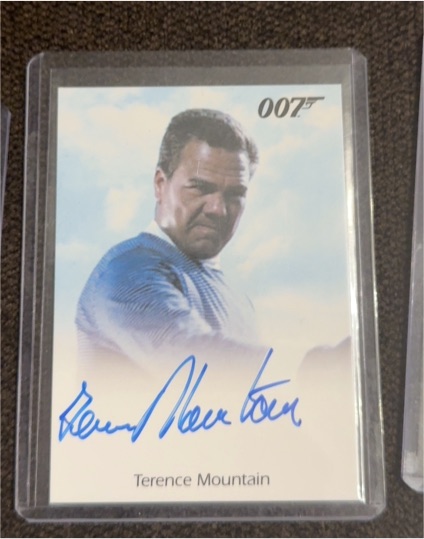 2014 James Bond Archives Terence Mountain Autograph Card — front