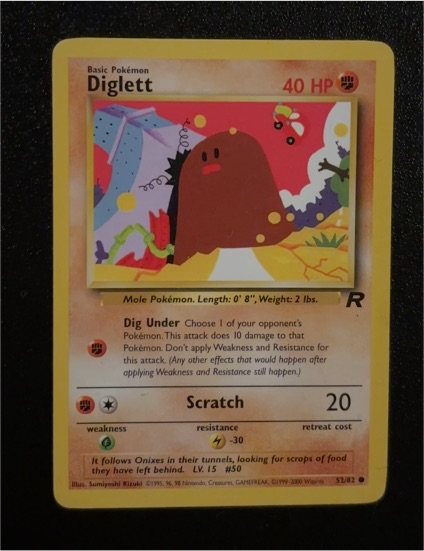2000 Pokémon Team Rocket #52 Diglett — front