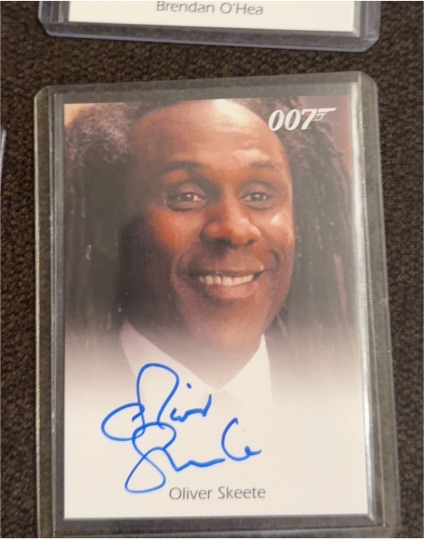 2014 James Bond Archives Oliver Skeete Autograph Card — front
