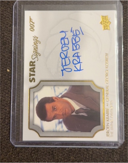 2020 Upper Deck James Bond Villains & Henchmen Star Signings #Jeroen Krabbe — front