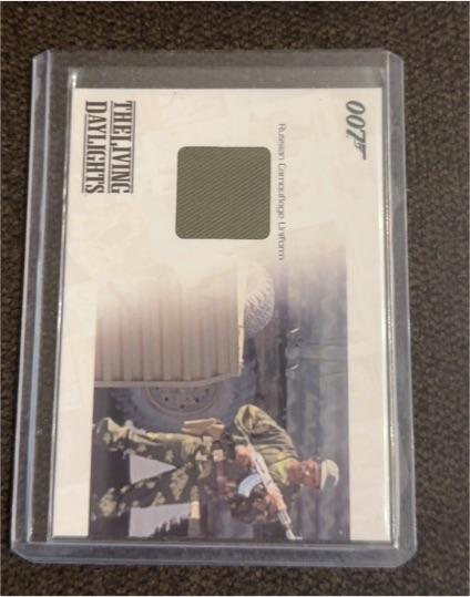 2011 James Bond Archives The Living Daylights Relic Card JBR25 Russian Camouflage Uniform — front