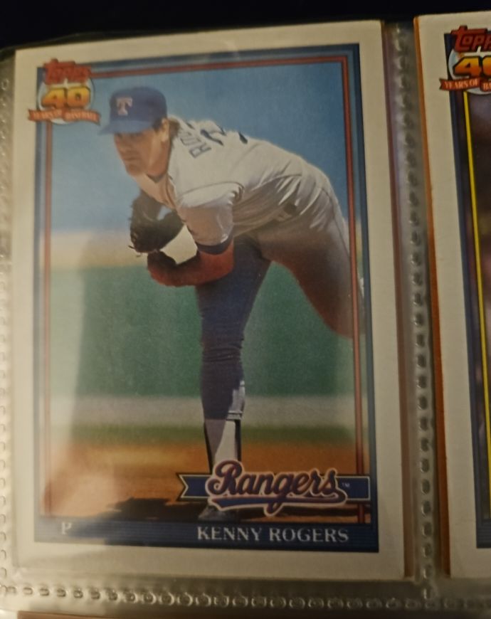 1991 Topps #332 Kenny Rogers — front
