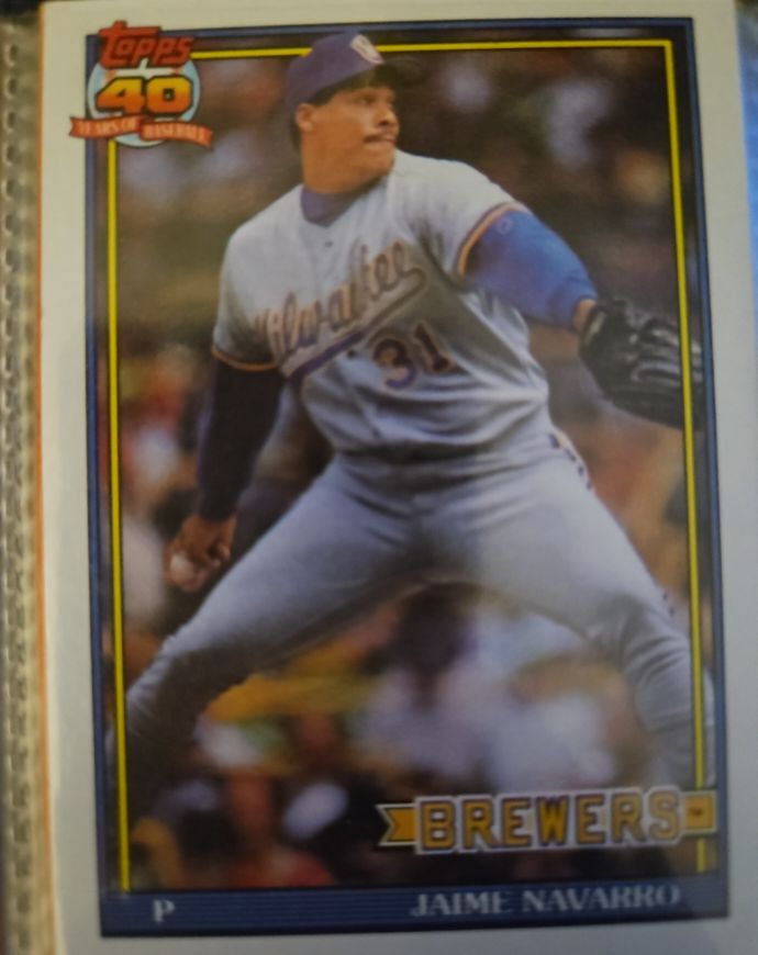 1991 Topps #548 Jaime Navarro Milwaukee Brewers — front